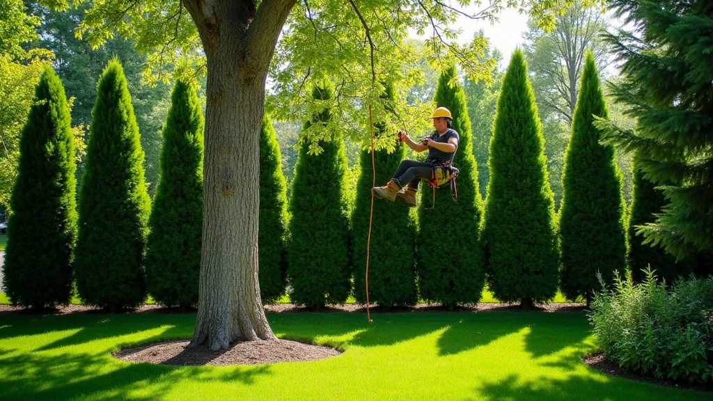 Towering Poplar Privacy Hedge In Burlington